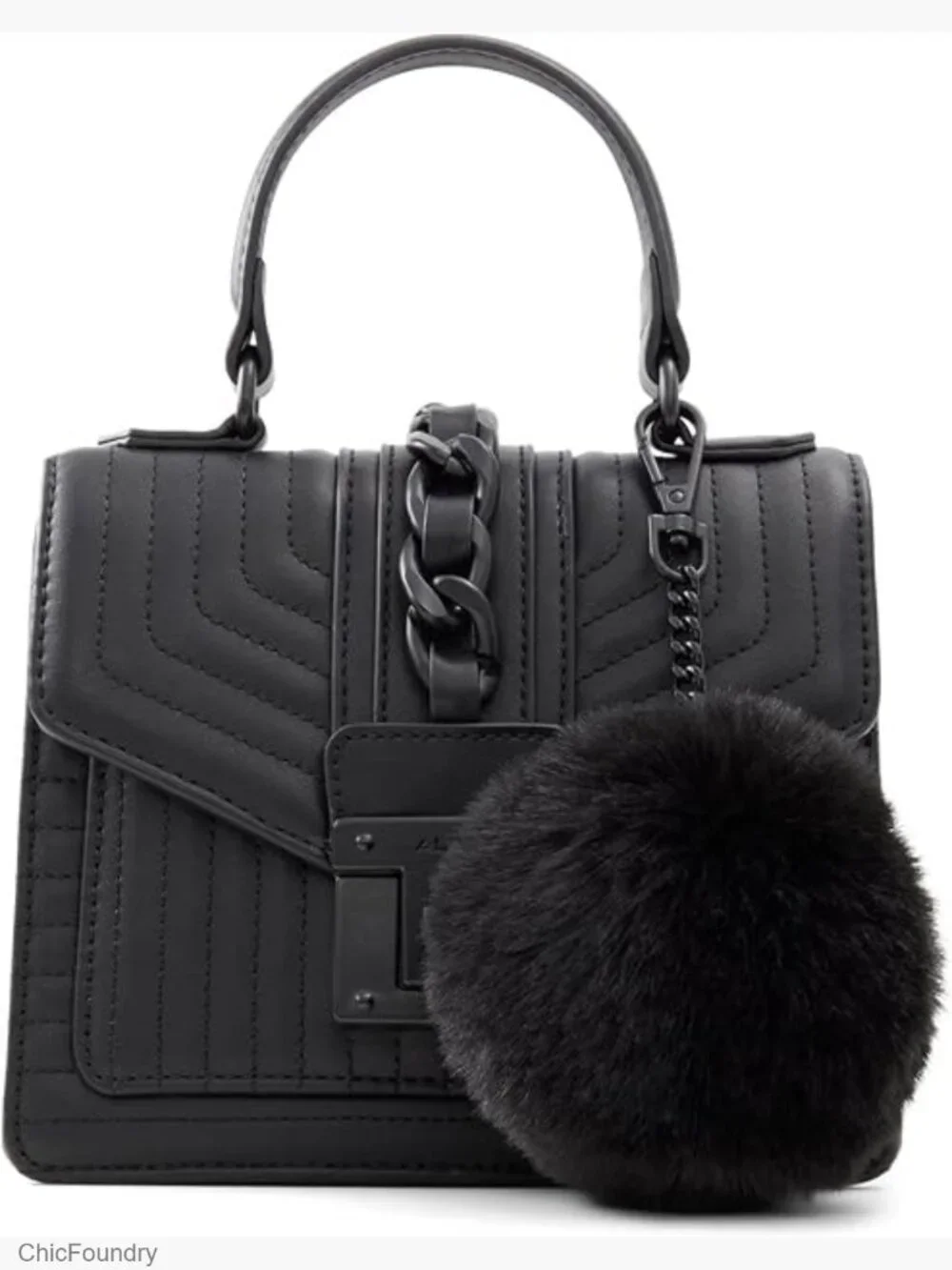 Top Handle Satchel Bag Faux Leather Crossbody Handbag Small Mini